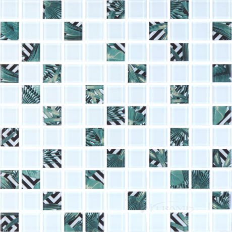Мозаика Kotto Keramika GMP 0825022 С2 print 24/white 30х30