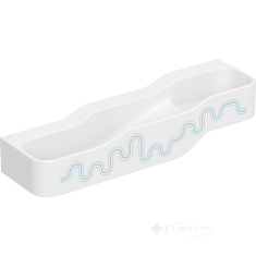 умывальник для детей Geberit Bambini 140x39 без отверстий под смеситель, левый, белый альпийський/голубой (502.975.SX.2)