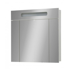 зеркало со шкафчиком Юввис Марко 80x70x15 с подсветкой, белый (MEB-09923214)