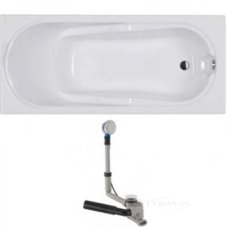 Ванна акриловая Kolo Comfort 150x75 + сифон Geberit (XWP305000G)