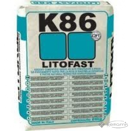 Клей для плитки Litoflex Litoflex К86 цементная основа, белый 25 кг (K860025)