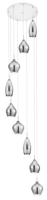 подвесной светильник Azzardo Amber Milano, хром, 9 ламп (AZ3673)