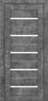 дверное полотно Rodos Modern Lazio 600 мм, с полустеклом, мрамор серый