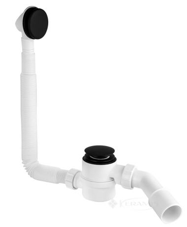 Сифон для ванни McAlpine клік-клак з отвором для очищення зверху 40/50, чорний (HC2600CLMB)
