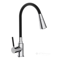 смеситель для кухни Frap с гибким изливом 2 режима, черный (F4044)