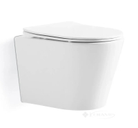 унитаз подвесной Imprese Blatna N 52х36х36,5 без ободка, сиденье duroplast, белый (c06801303)