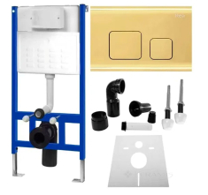 инсталляционная система Rea для унитаза + кнопка F gold (KPL-90009)