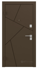 дверь входная Rodos Basic S 960x2050x83 коричневый C407/каштан белый (Bas 002)
