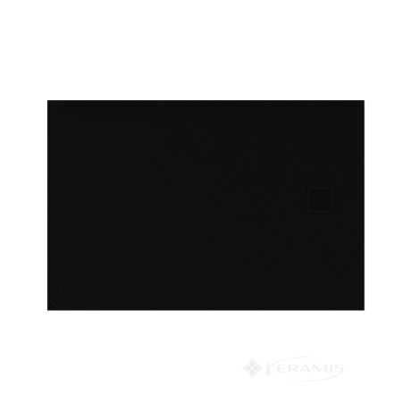 Поддон New Trendy Mori 100x80 прямоугольный, черный (B-0403)