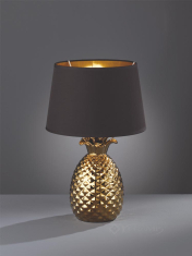 настольная лампа Reality Pineapple, черный, золотой, 43 см (R50431079)
