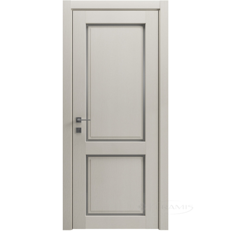 Дверне полотно Rodos Style 2 900 мм, напівскло, каштан бежевий