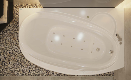 Гідромасажна ванна WGT Rialto Turano 170x90 права + корпус+рама+злив/перелив (RLTTRN170RARLPBW)
