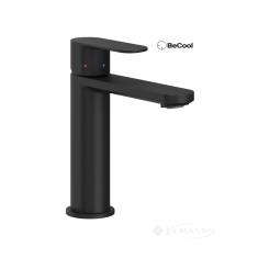 смеситель для умывальника Ravak CR II 014.21BL BeCool 175 мм без открывания стока, черный (X070460)