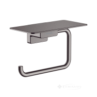 бумагодержатель Hansgrohe AddStoris черный матовый хром (41772340)