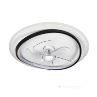 люстра-вентилятор Levistella с пультом, управление из приложения на смартфоне (7875088B BK+WH)