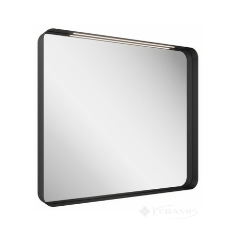 Дзеркало Ravak Strip 80,6x70,6 black з LED підсвічуванням (X000001571)