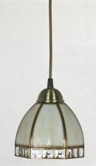 подвесной светильник Wunderlicht Iceland, бронзовый/бежевый (YL6513AB-P1)