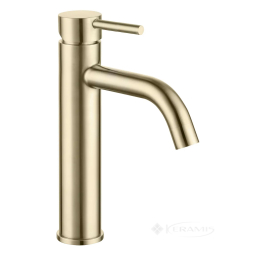 смеситель для умывальника Volle Cruze высокий, cepillado oro (1547.010215) (смеситель для умывальника Volle Cruze высокий, cepillado oro (1547.010215))