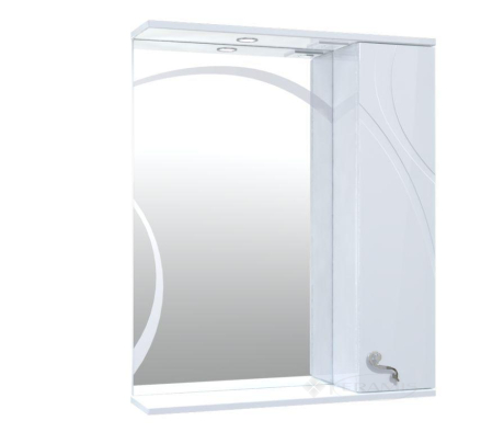 Зеркало Aquarius Ронда 70x17x85 со шкафчиком и подсветкой белый (05909)