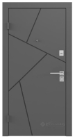 двері вхідні Rodos Basic S 880x2050x83 темно-сірий графіт G1298/крем (Bas 002)