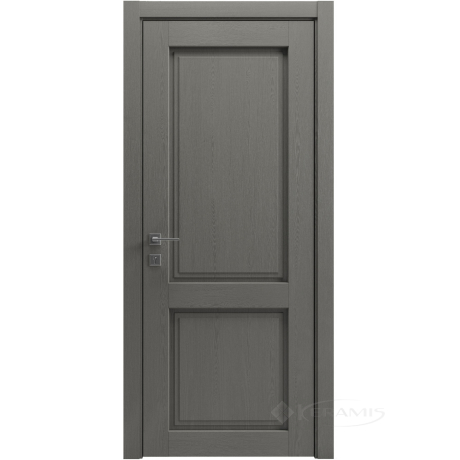 Дверное полотно Rodos Style 2 600 мм, полустекло, сосна браш braun