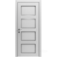 дверное полотно Rodos Style 4 700 мм, полустекло, каштан белый