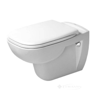 унитаз подвесной Duravit D-Code Rimless 56,5x40х45, без ободка,сиденье soft-close,  белый (45700900A1)