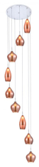 подвесной светильник Azzardo Amber Milano, медь, 9 ламп (AZ3134)
