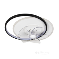 люстра-вентилятор Levistella с пультом, управление из приложения на смартфоне (7875088C BK+WH)