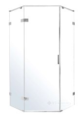 душова кабіна Volle Nemo 90x90 5-ти вугільна, безпечне скло, прозоре, ліва (10-22-170Lglass)