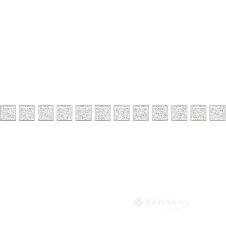 Фриз Kerama Marazzi Веджвуд Карандаш Бисер 1,4x20 белый серебро (POF001)