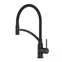 смеситель для кухни Frap с гибким изливом, черный (F4552-6)