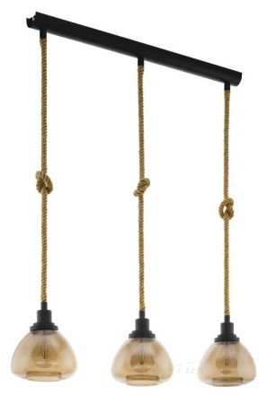 Подвесной светильник Eglo Rampside, янтарный, черный, 3 лампы (43192)