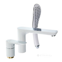 смеситель для ванны Gappo G48 на борт белый/хром (G1148)