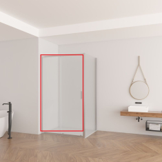 душевые двери Domospa by Ravak Slide SLDP2-100 bright aluminum + glass Transparent (RKUC500030)