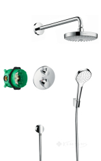 душевой набор Hansgrohe Croma Select S/Ecostat S верхний, ручной душ, ibox, термостат (27295000)