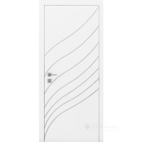 дверное полотно Rodos Cortes Prima 600 мм, глухое, 30 фрезировка, белый мат