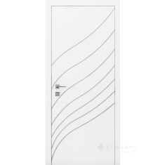 дверне полотно Rodos Cortes Prima 600 мм, глухе, 30 фрезерування, білий мат