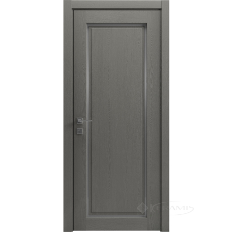 Дверное полотно Rodos Style 1 700 мм, полустекло, сосна браш braun