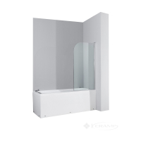 штора для ванны Devit Quest 140x80 стекло прозрачное, хром (FEN0794)