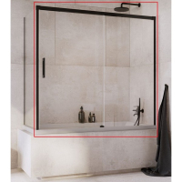 штора для ванни Radaway Idea Black PN DWJ+S 150x150 права, безпечне скло, прозоре (10042150-54-01R)