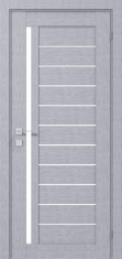 дверное полотно Rodos Modern Bianca 900 мм, с полустеклом, дуб сонома