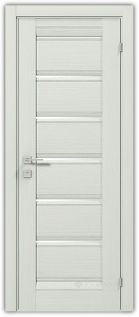 Дверное полотно Rodos Fresca Santi 600 мм, с полустеклом, сосна крем