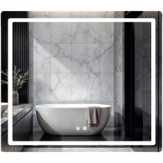 зеркало Qtap Mideya 80х70 с LED-подсветкой Touch и антизапотеванием (QT2078NCF807048476)