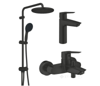 набор смесителей для ванны Grohe QuickFix Start черный мат (UA303305RM)