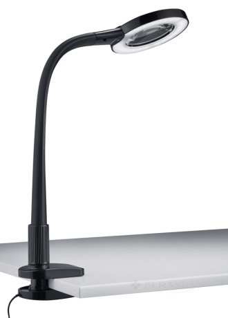 Настільна лампа Trio Lupo, чорний, на прищіпці, LED (227280102)