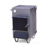 котел Буржуй К-15 твердотопливный 15 кВт, дымоход назад (3740)
