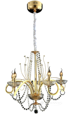 люстра Wunderlicht Classical Style, золотая, 5 ламп (K5309-45)