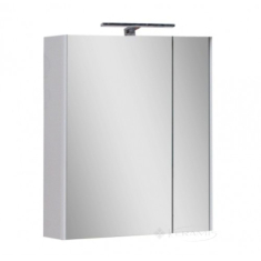 зеркало со шкафчиком Юввис Эльба 70x70x14,5 с подсветкой, белый (65823419)