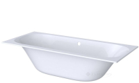 ванна акрилова Geberit Soana Duo 180x80 Slim rim, прямокутна, з центральним зливом, з ніжками, біла (554.004.01.1)
